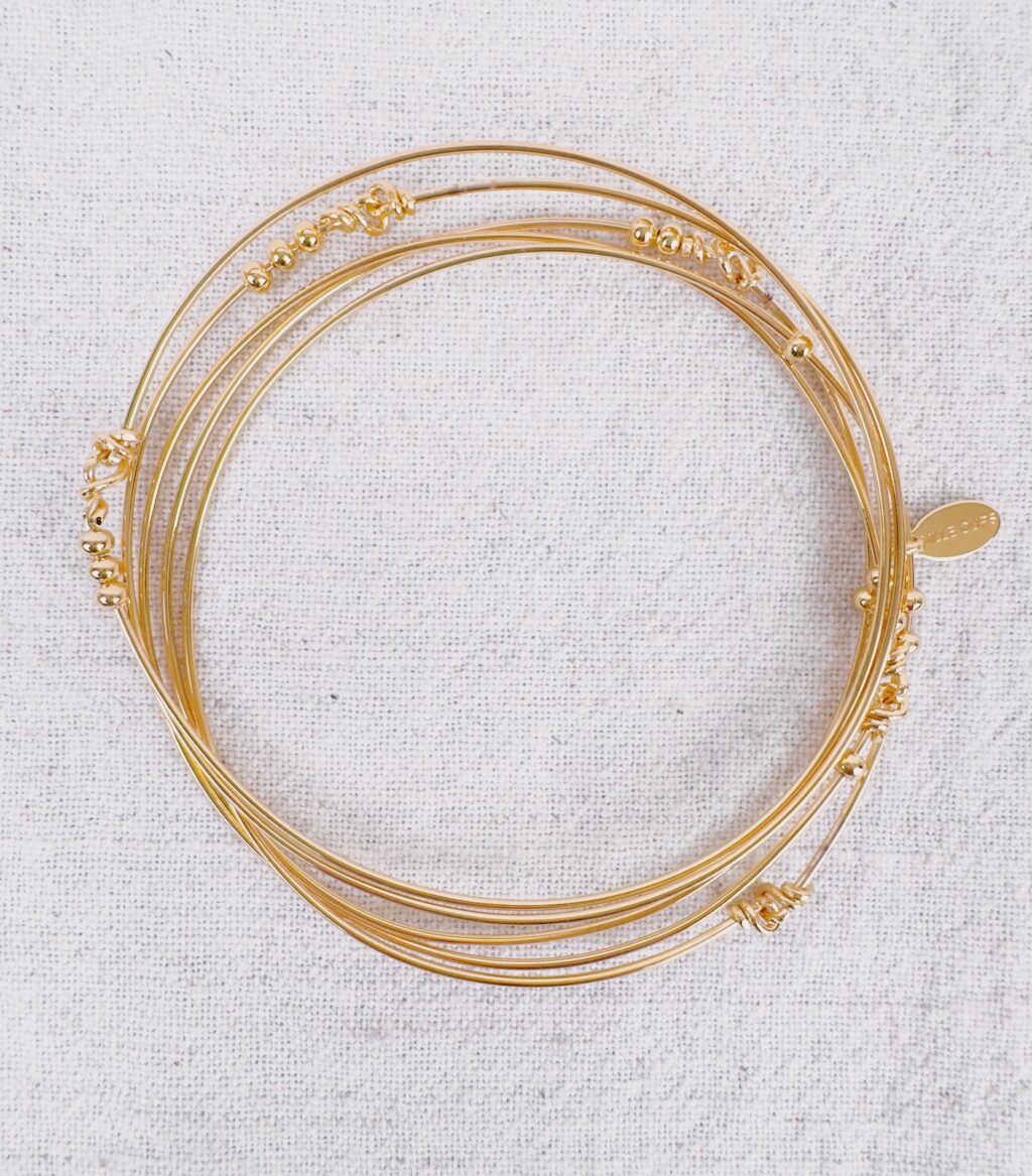 jonc bracelet lot de 5 - design Mademoiselle Oups