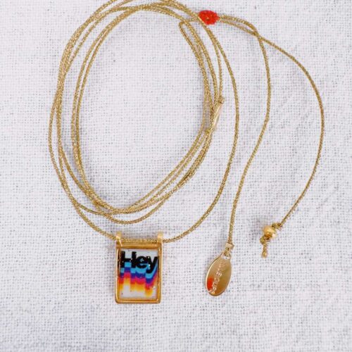 collier cordon lurex scapulaire talisman - Mademoiselle Oups