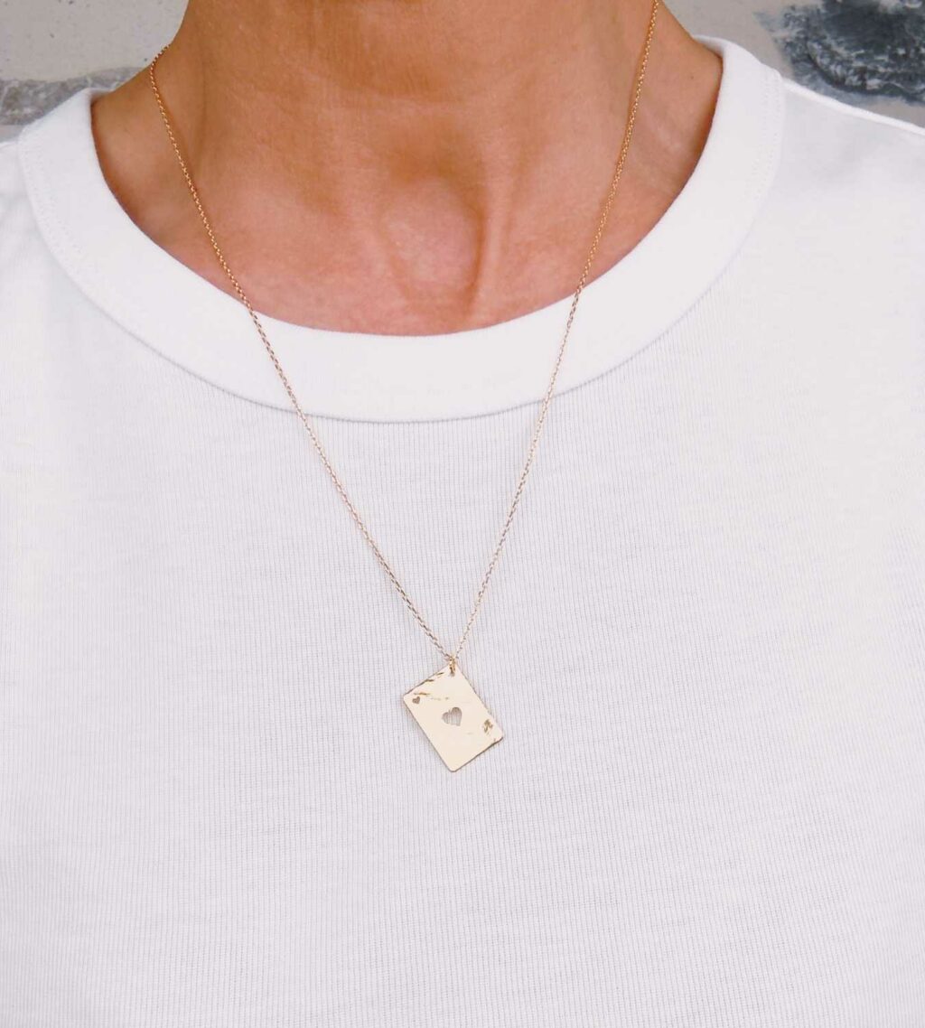 Pendentif as de cœur - attrape cœur Mademoiselle Oups