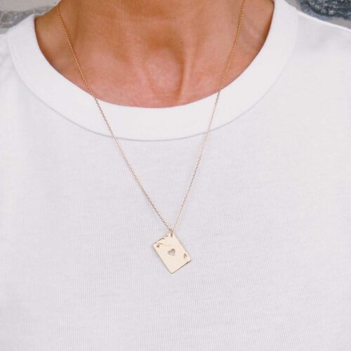 Pendentif as de cœur - attrape cœur Mademoiselle Oups