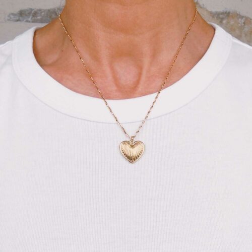 collier cœur bombé- Fabrication Mademoiselle Oups