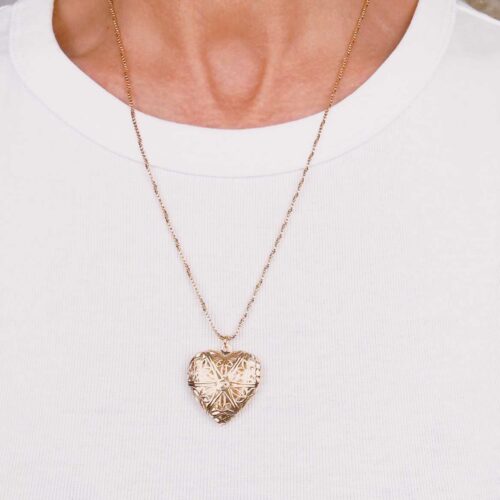 collier locket cœur ajouré - Imaginé par Mademoiselle Oups