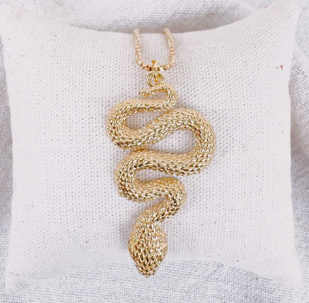 collier pendentif serpent - design Mademoiselle Oups