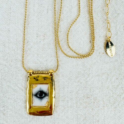 AMULET<br />Collier scapulaire icône MM martelé chaîne