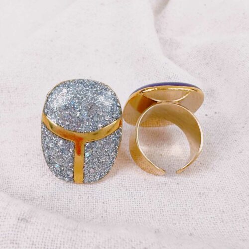 Bague grand modèle scarabée khepri - fabrication française Mademoiselle Oups