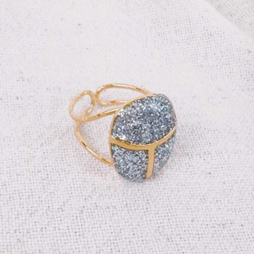 Bague petit modèle scarabée khepri - émaillé par Mademoiselle Oups