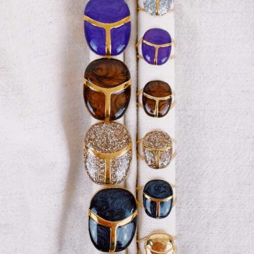 Bague scarabée khepri - fabrication artisanale Mademoiselle Oups
