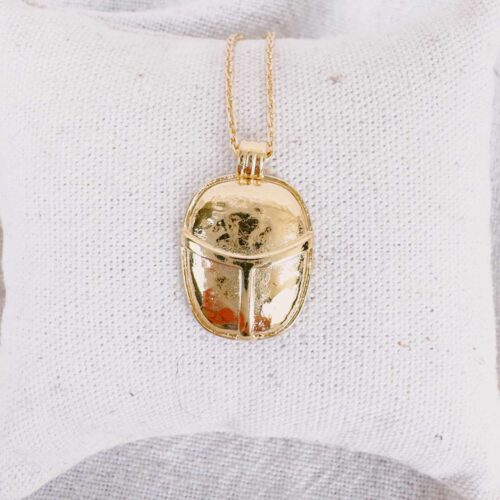 Collier scarabée émaillé khepri - Mademoiselle Oups