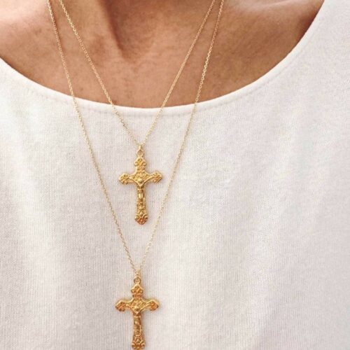 collier croix chrétienne Christ - Mademoiselle Oups