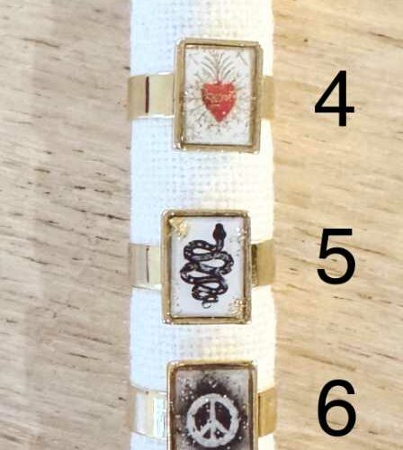 Bague scapulaire jonc plat - Mademoiselle Oups