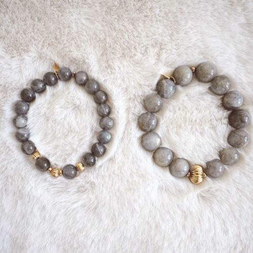 bracelet élastique labradorite - design Mademoiselle Oups