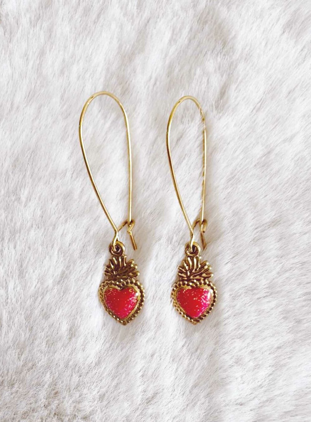 boucles-d'oreilles-mini-coeur-émaillés-mademoiselleoups-1 boucles d'oreilles crochets mini cœurs émaillés - fabrication française et design Mademoiselle Oups