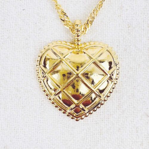 collier cœur matelassé - design Mademoiselle Oups