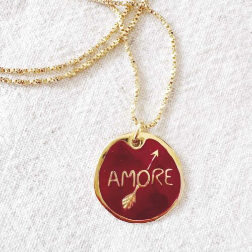 collier médaille amore - design Mademoiselle Oups
