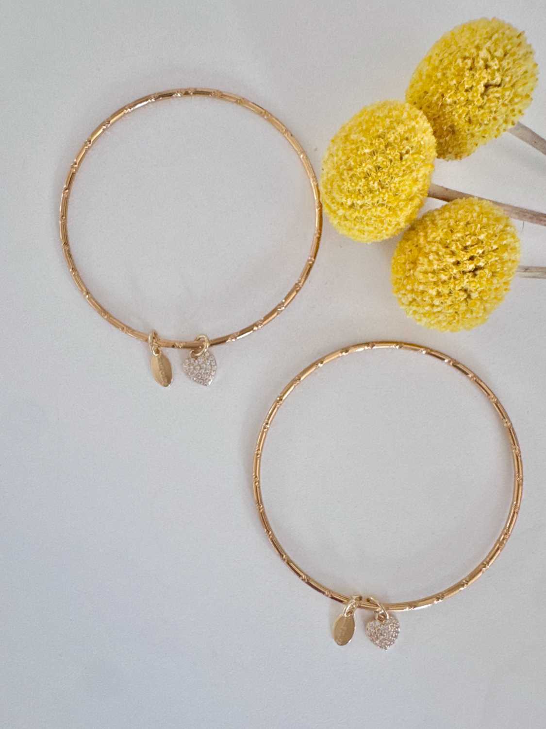BAMBU bracelet duo mere fille coeur strass - mademoiselle oups 1 Duo de bracelet BAMBU mère fille style riviera chic et détail cœur - Mademoiselle Oups
