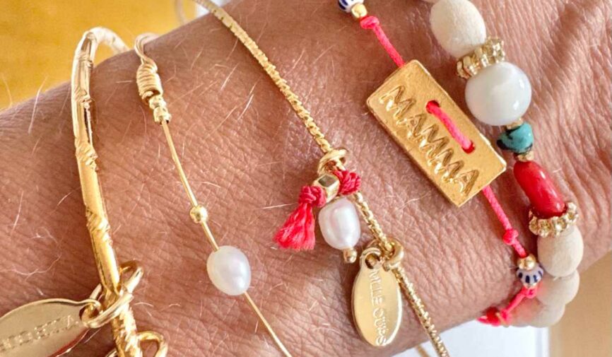 Accumulation de bracelets duo mère fille - Mademoiselle Oups
