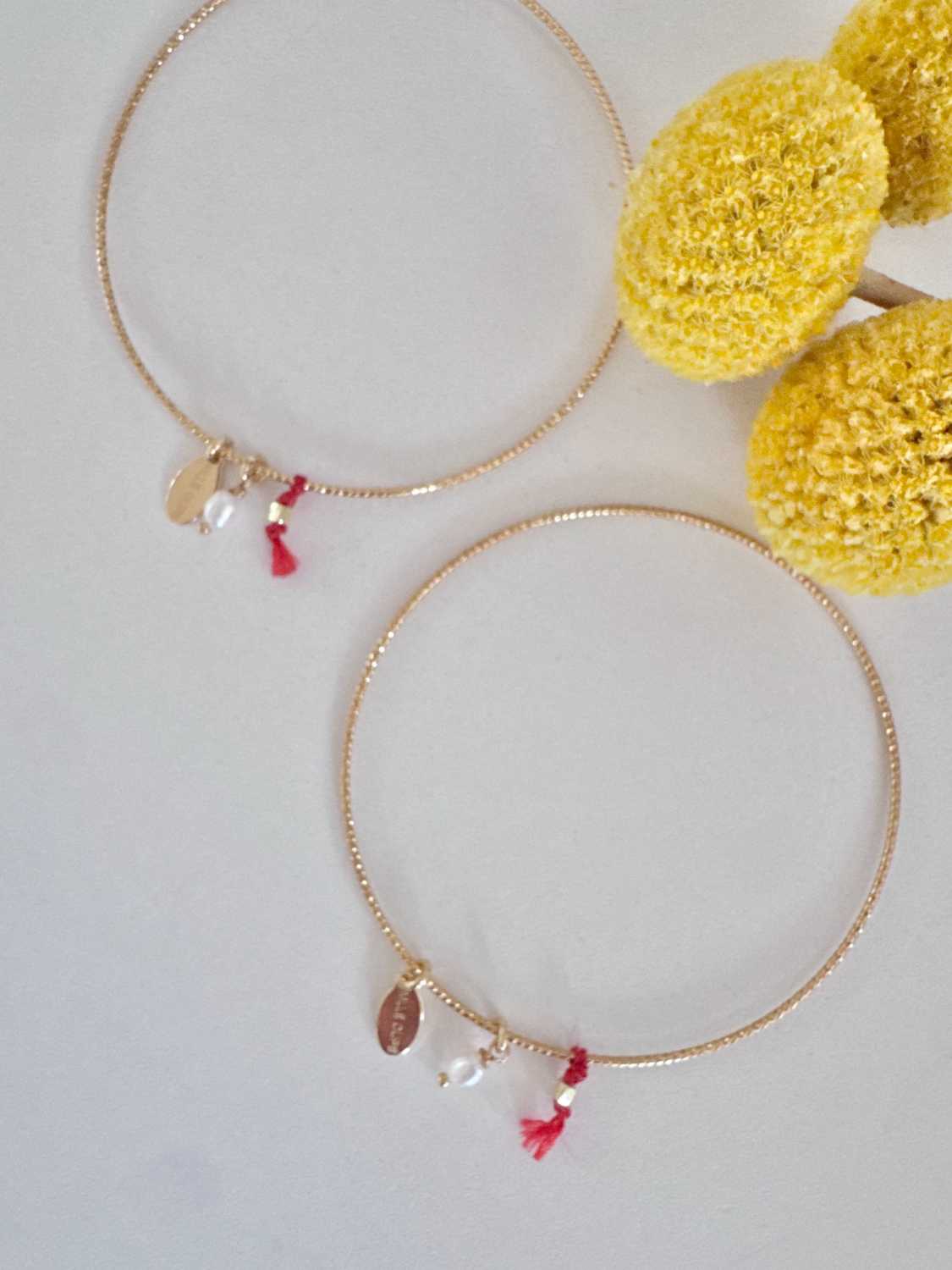 ROSSO bracelet duo mere fille fil rouge - mademoiselle oups 1 Duo de bracelets ROSSO avec fil rouge porte-bonheur et perle de culture - Mademoiselle Oups
