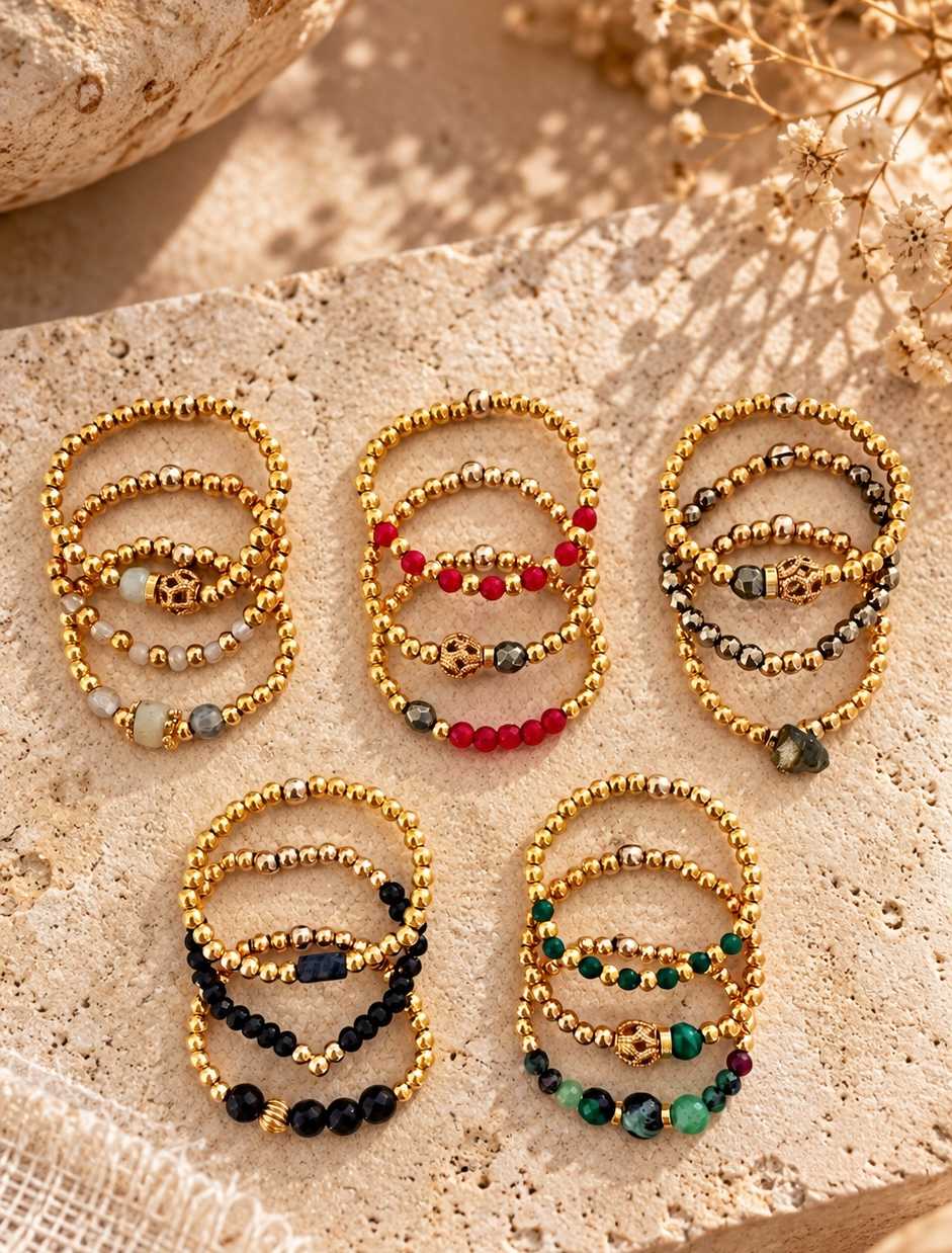 WILD-bague-gold-filled-lot-3-principale Lot de 3 bagues élastiques WILD en Gold Filled et pierres – MADEMOISELLE OUPS